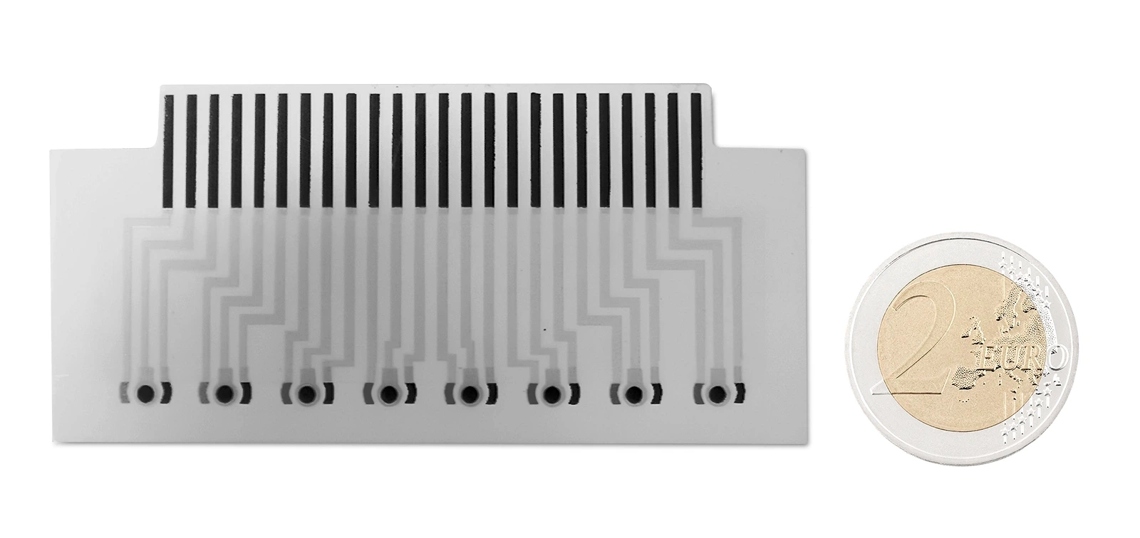 8-SENSORS STRIP è un array con elettrodi di lavoro a base di grafite che trova applicazione in immunochimica e nei test di genotossicità.